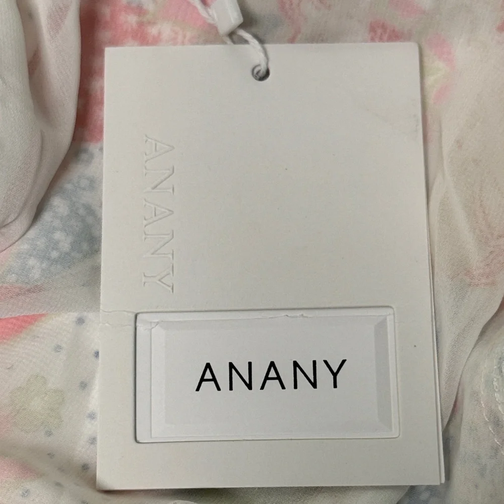 Anany Floral Print Ruffle Trim Dress Size Large - Picture 10 of 13